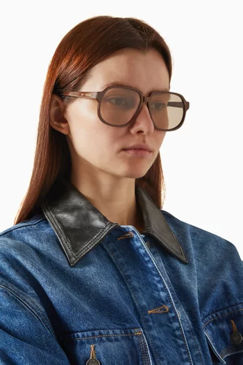 Delphine Oversized Sunglasses in Acetate