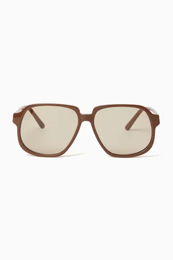 Delphine Oversized Sunglasses in Acetate