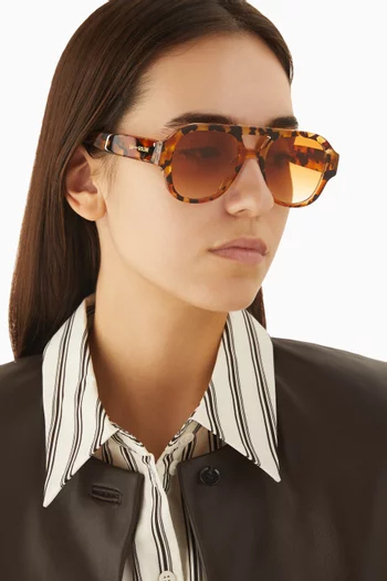 Ruby Aviator Sunglasses in Acetate