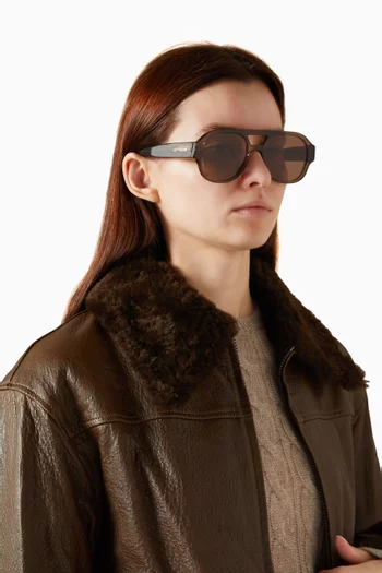 Ruby Aviator Sunglasses in Acetate