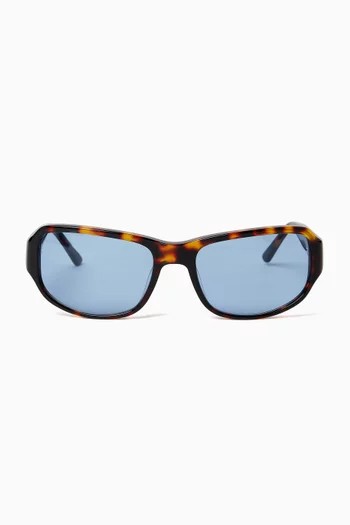 Cleo Oval Sunglasses in Acetate