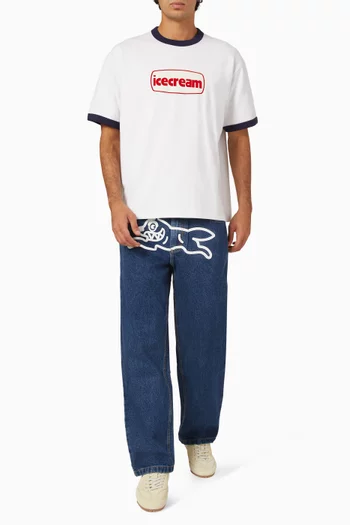 Running Dog Double Scoop Pants in Denim
