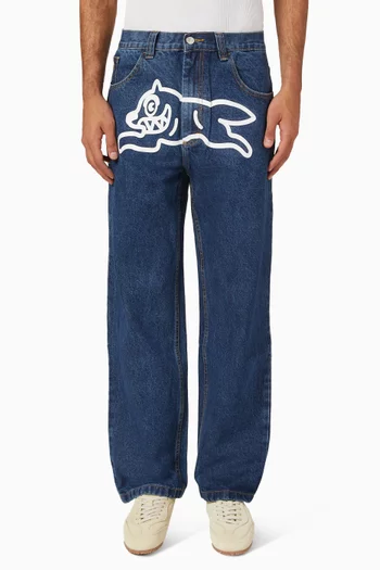Running Dog Double Scoop Pants in Denim