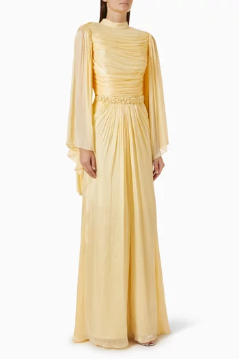Embellished Pleated Dress