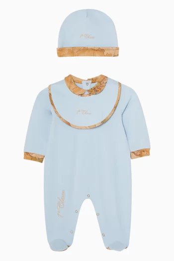 Geo Classic Sleepsuit Set in Cotton