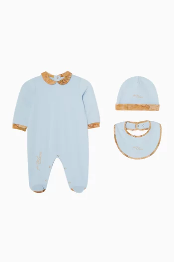 Geo Classic Sleepsuit Set in Cotton