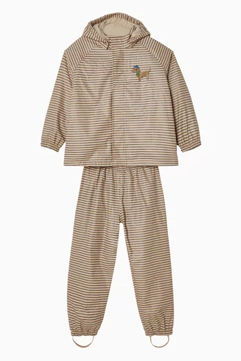Dog Striped Rainy Set