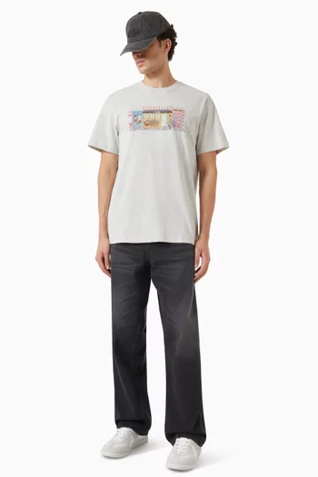 Market-printed T-shirt in Jersey