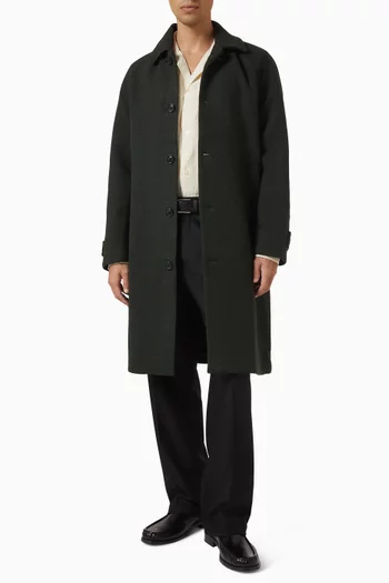Solid Coat in Wool-blend