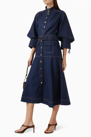 Midi Skirt in Denim