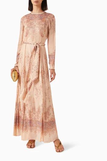Valiant Paisley Maxi Sheath Dress