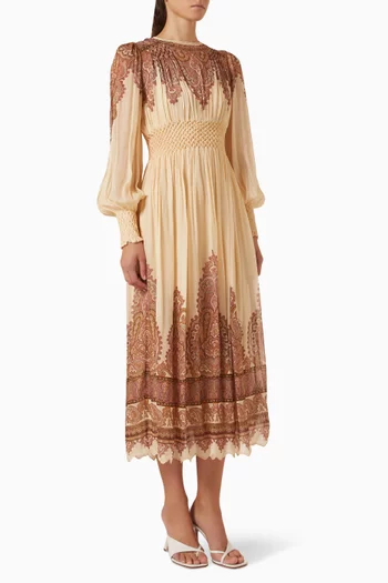 Ascent Smocked Dress in Viscose