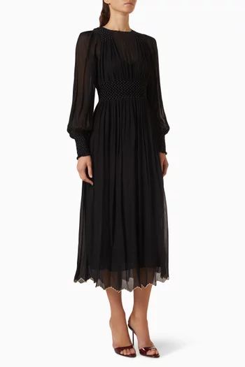 Ascent Smocked Dress in Viscose