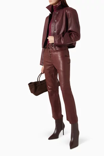 Boxy-fit Jacket in Leather