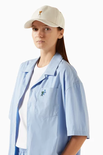 Ami de Coeur Cap in Washed Denim Cotton
