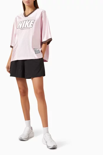 Oversized Logo Top in Jersey