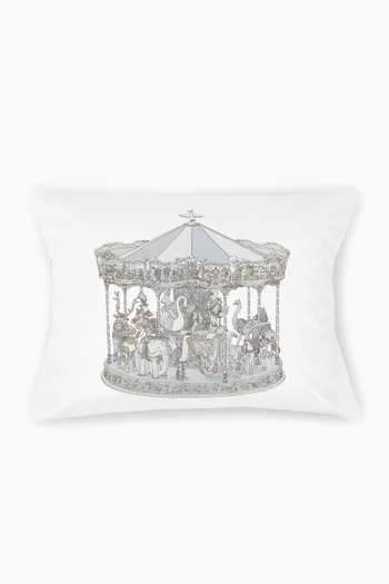 Velour Carousel Cushion in Organic Cotton