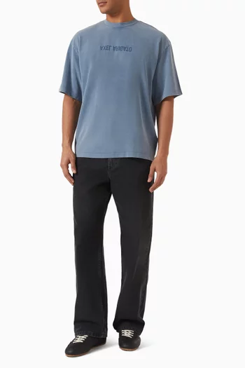 Distort Washed T-shirt in Cotton