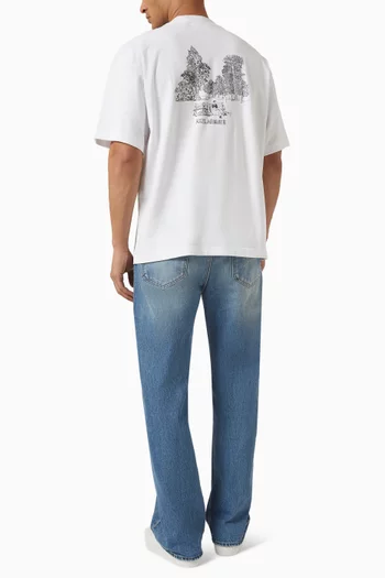 Forest Sketch T-shirt in Cotton