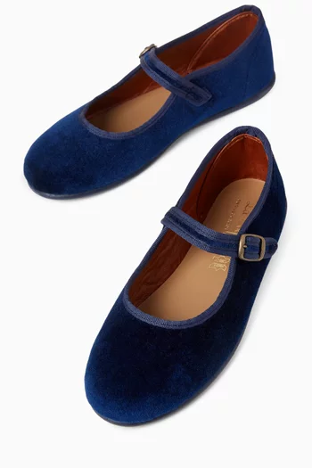 Mary Jane Shoes in Velvet