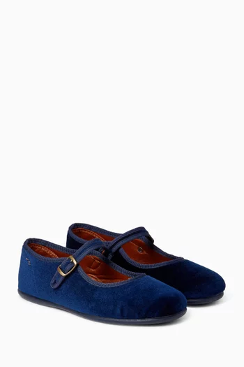Mary Jane Shoes in Velvet
