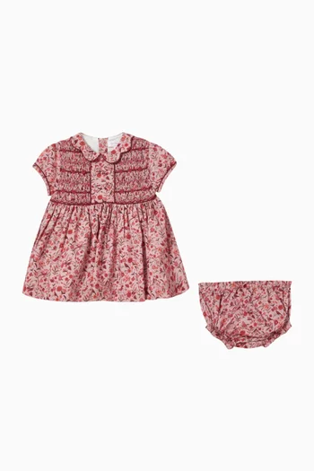 Scarlet Floral Dress & Bloomers Set