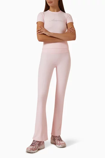 Airvíve Rhinestone Flared Leggings
