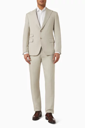 Kent Single-breasted Blazer in Silk-blend