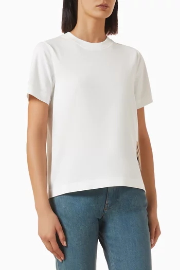 Check Cashmere Patch T-shirt in Cotton
