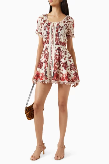 McLaine Mini Dress in Cotton Voile