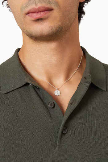 Compass Pendant Necklace in Sterling Silver