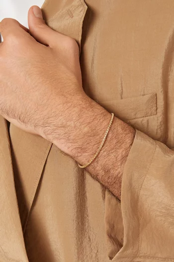 Box Bracelet in 14kt Gold-plated Sterling Silver