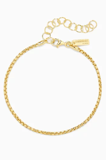 Box Bracelet in 14kt Gold-plated Sterling Silver
