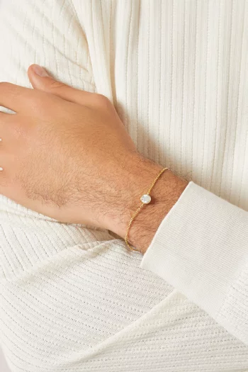 Solitare Bracelet in 14kt Gold-plated Sterling Silver