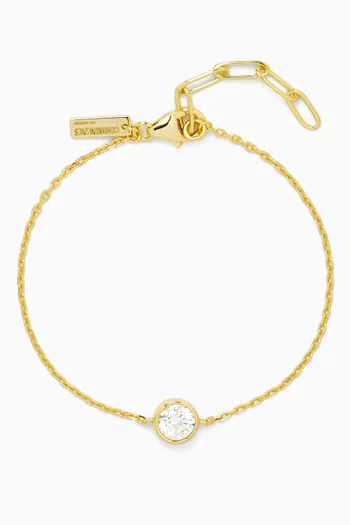 Solitare Bracelet in 14kt Gold-plated Sterling Silver
