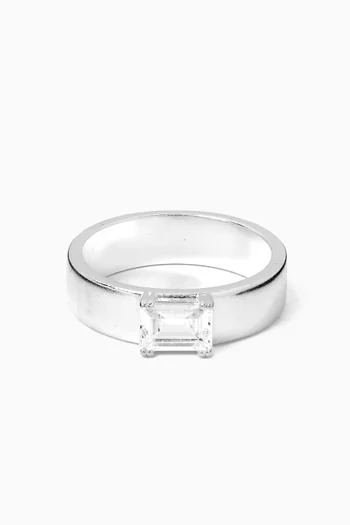 Solitare Ring in Sterling Silver
