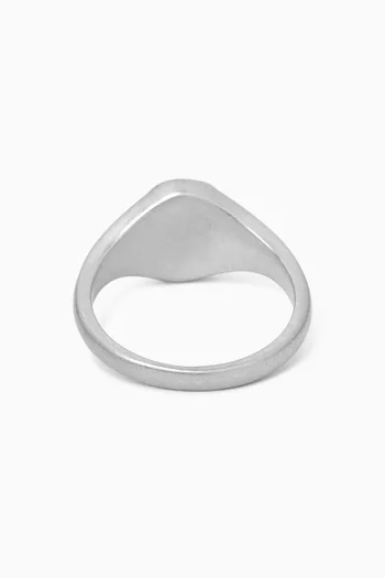 Fleur De Lis Signet Ring in Sterling Silver