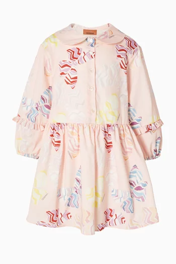 Butterfly-print Midi Dress