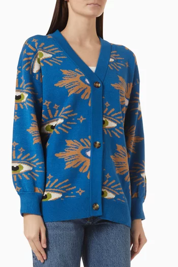 Blue Eye Cardigan in Viscose Blend