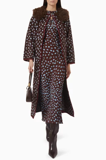 Deer Long Cardigan in Viscose Blend