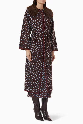 Deer Long Cardigan in Viscose Blend