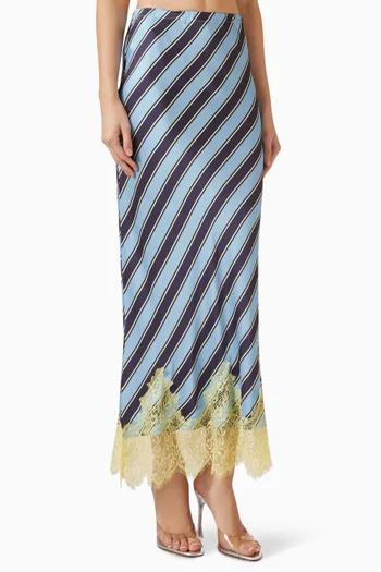 Stripe Maeva Skirt in Viscose