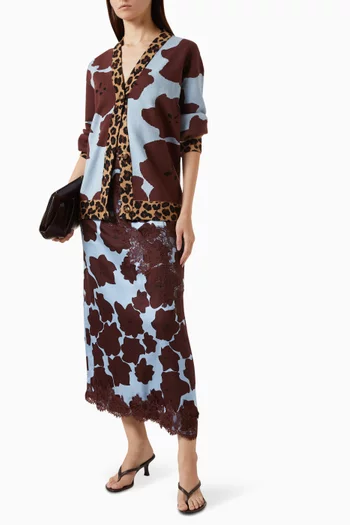 Kirsty Printed Cardigan in Knit