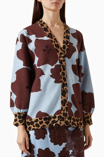 Kirsty Printed Cardigan in Knit