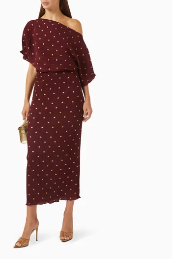 Tilly Maxi Dress in Plisse