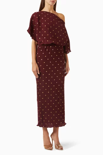 Tilly Maxi Dress in Plisse