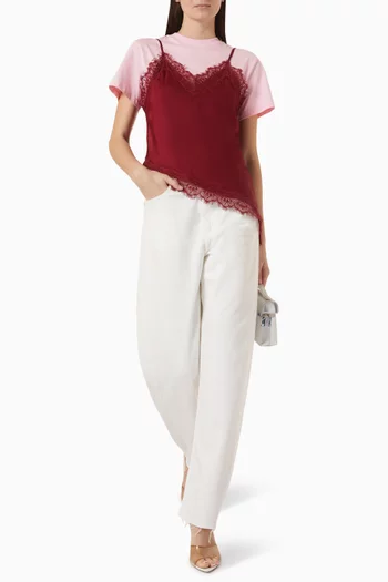 Overlay T-shirt in Cotton