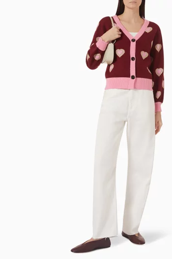 Hearts Cardigan in Viscose Blend