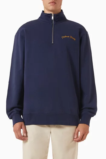 Western Quarter-zip Sweatshirt in Cotton