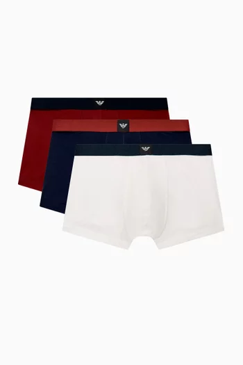 طقم بوكسر بشعار الماركة قطن جيرسيه، 3 قطع